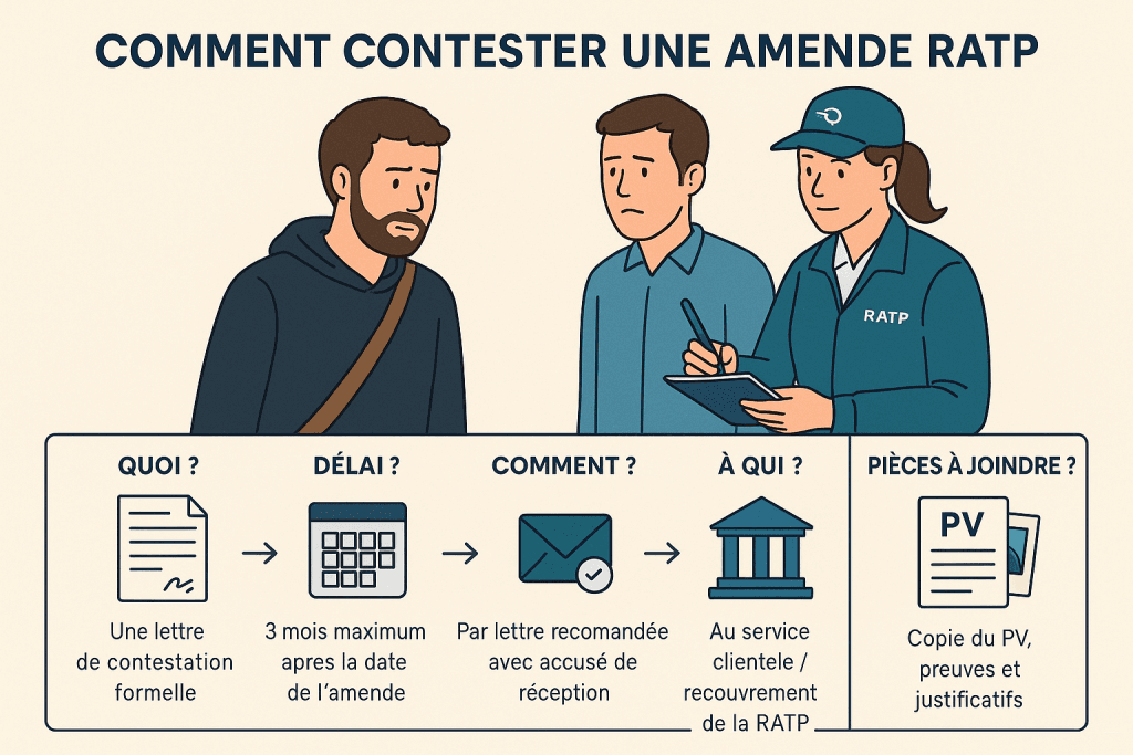 Les étapes pour contester une amande RATP