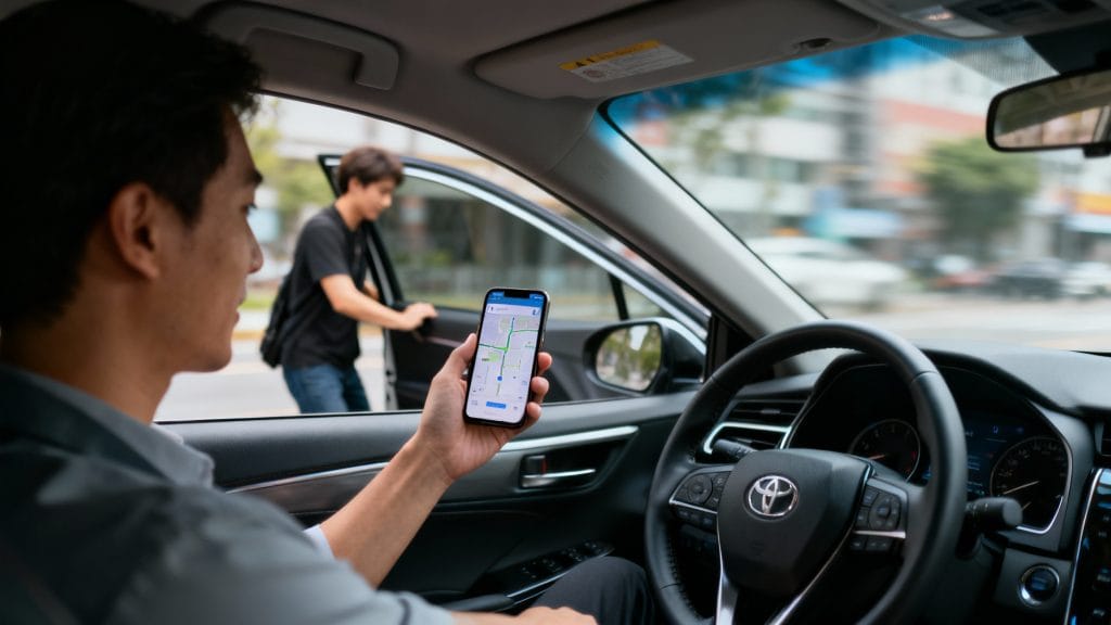Chauffeur VTC en service, revenus variables par horaires