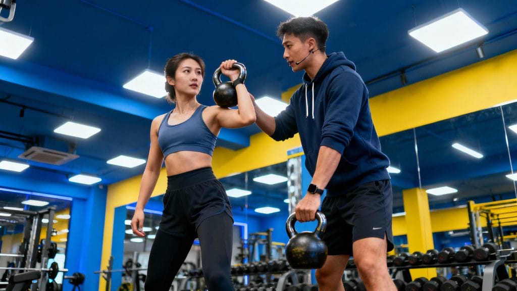 Coach sportif en action, offre de coaching rentable