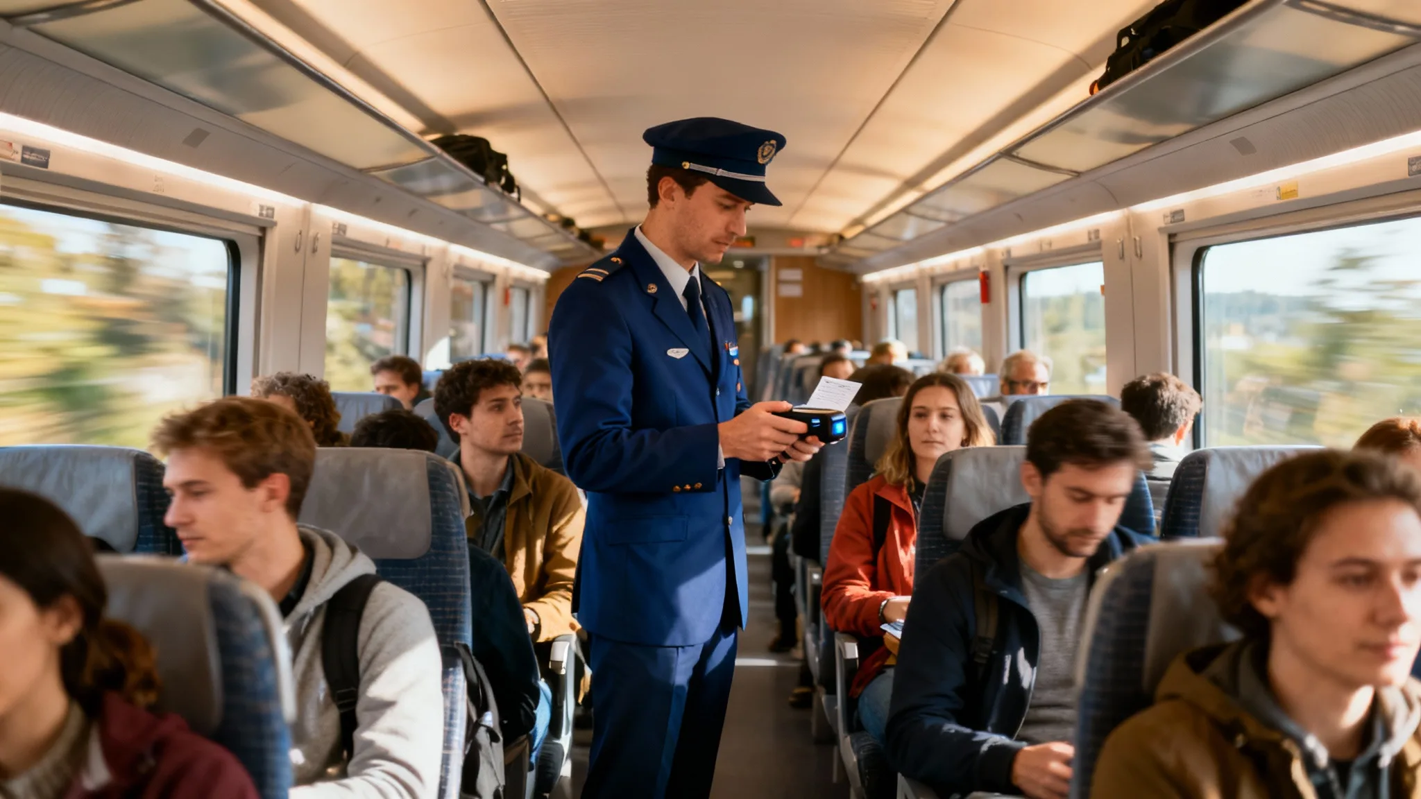 Contrôleur SNCF recrutement, contrôle des billets à bord du train