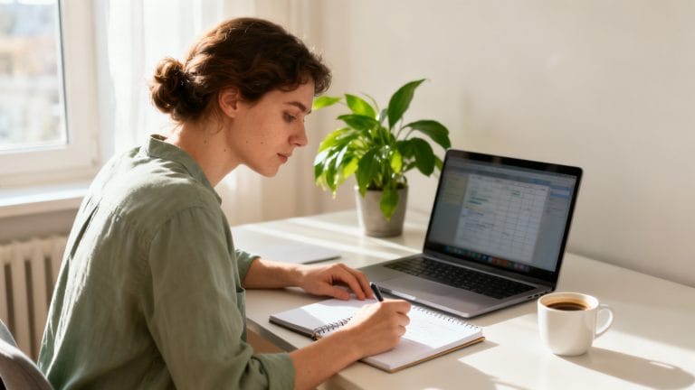 Bureau à domicile organisé pour un side hustle rentable