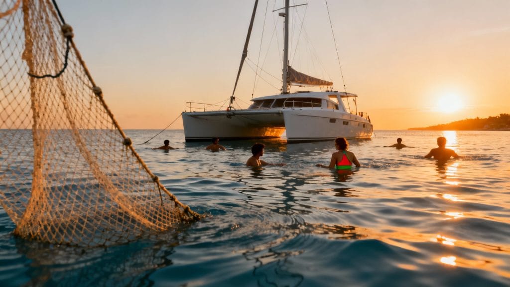 Sortie en catamaran au coucher du soleil à Palma
