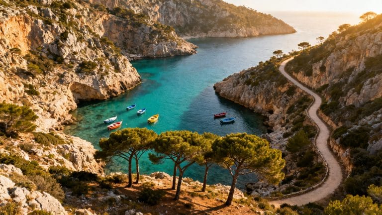 Crique méditerranéenne aux eaux turquoise de la costa brava