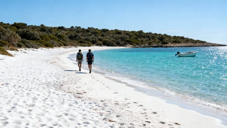 Panorama du désert des Agriates, plage et maquis
