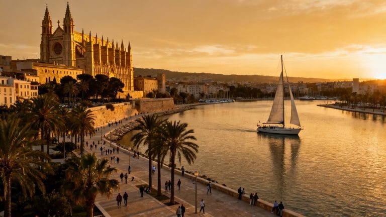 Front de mer au coucher du soleil, que faire à Palma de Majorque
