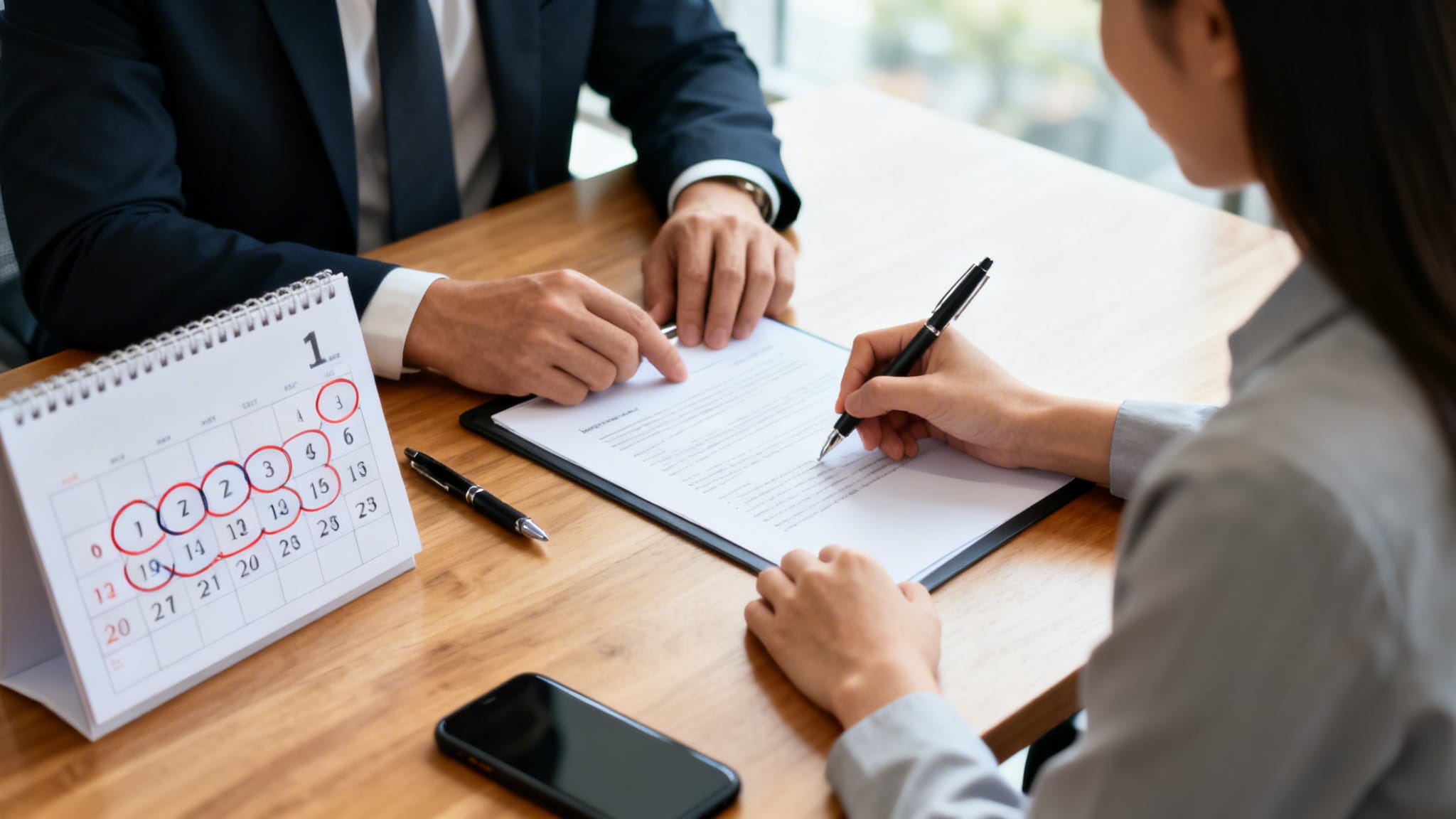 Onboarding, contrat signé et calendrier — periode essai cdi