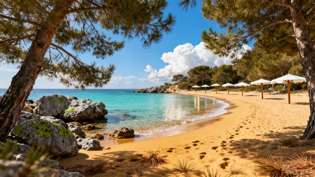 Plage aux eaux claires près de Palma pour la baignade