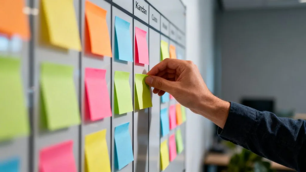 Outil kanban gratuit visuel pour TPE avec cartes et checklists