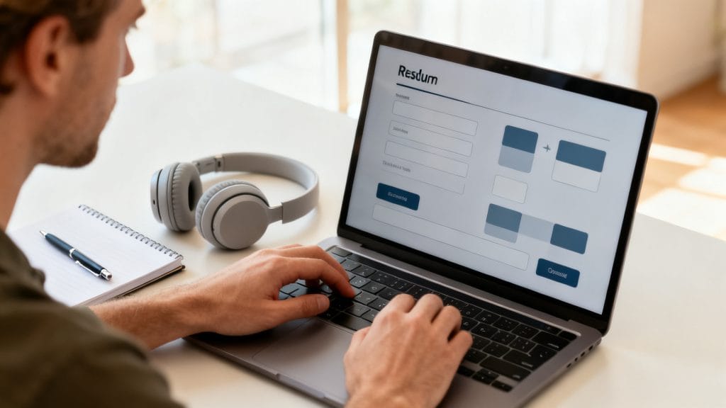 Édition d’un CV avec modèles et assistance IA