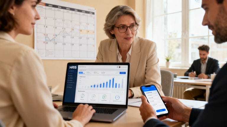 Équipe RH utilisant Eurécia pour piloter le quotidien