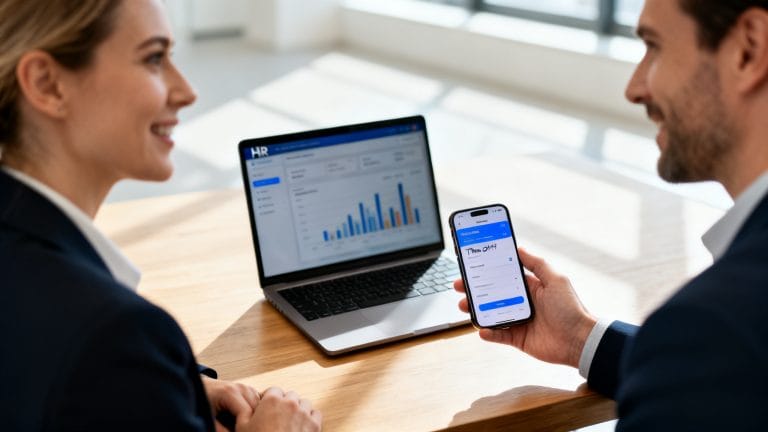 Collaboration RH avec Factorial sur ordinateur et mobile