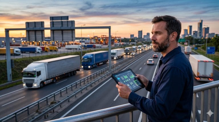 Interface TMS affichant des factures électroniques conformes pour un transporteur routier