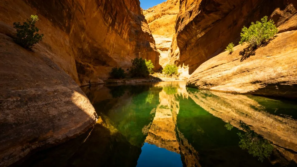 Wadi aux eaux émeraude pour baignade et fraîcheur en octobre