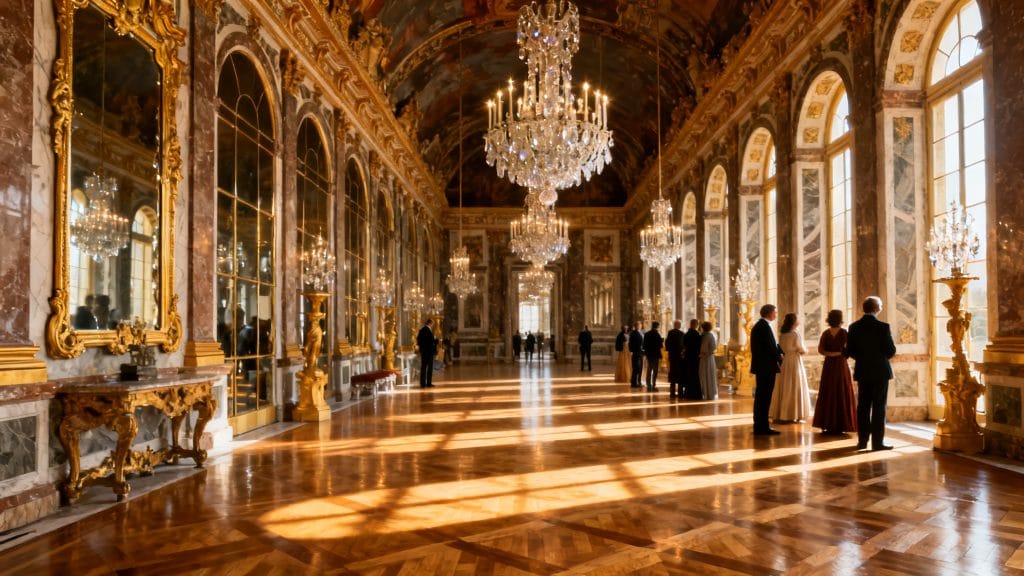 Galerie de palais et miroirs, ambiance royale