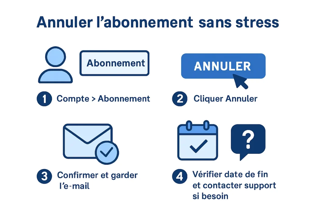 Étapes claires pour résilier un abonnement Enhancv