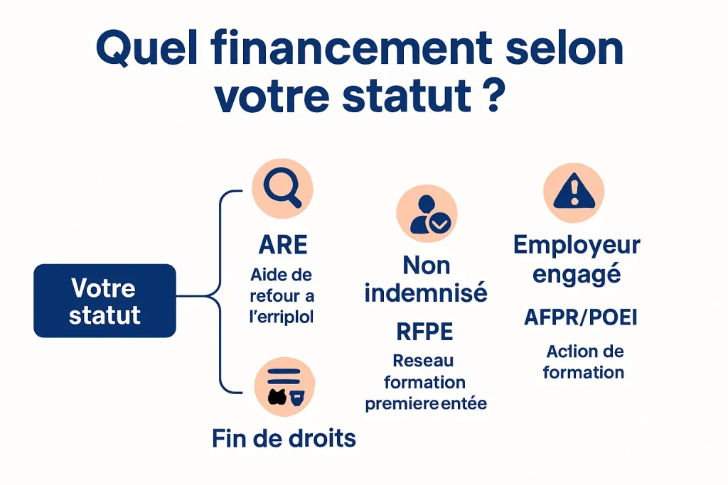 Arborescence AREF, RFPE, RFF et AFPR/POEI selon le statut