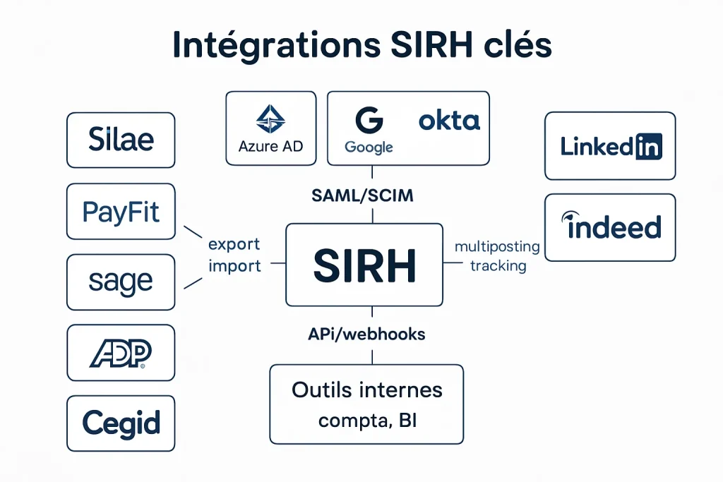 Flux entre SIRH, paie française et SSO via API