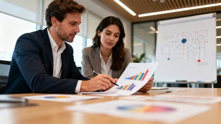 Discussion contrat et KPI illustrant la théorie de l'agence