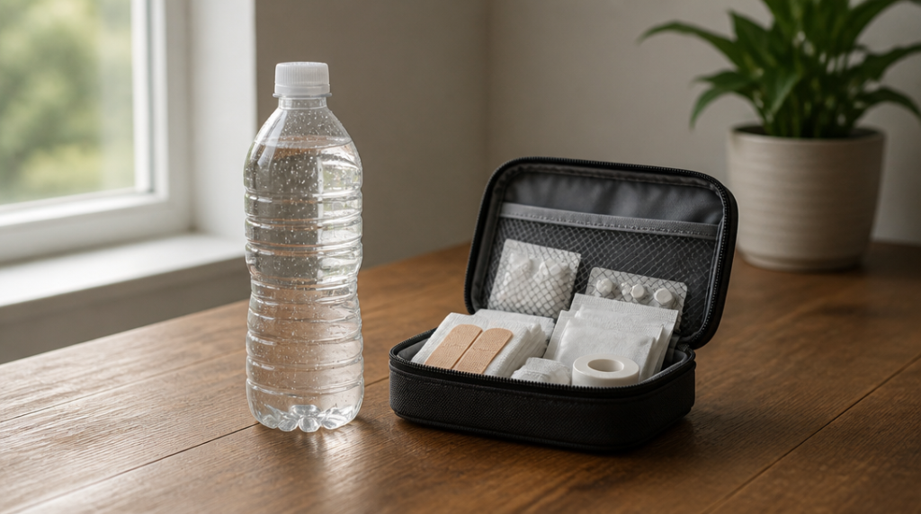 Bouteille scellée et trousse : eau du robinet Albanie
