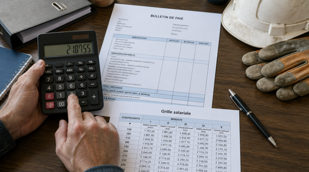Paie chantier avec grilles salariales et classification