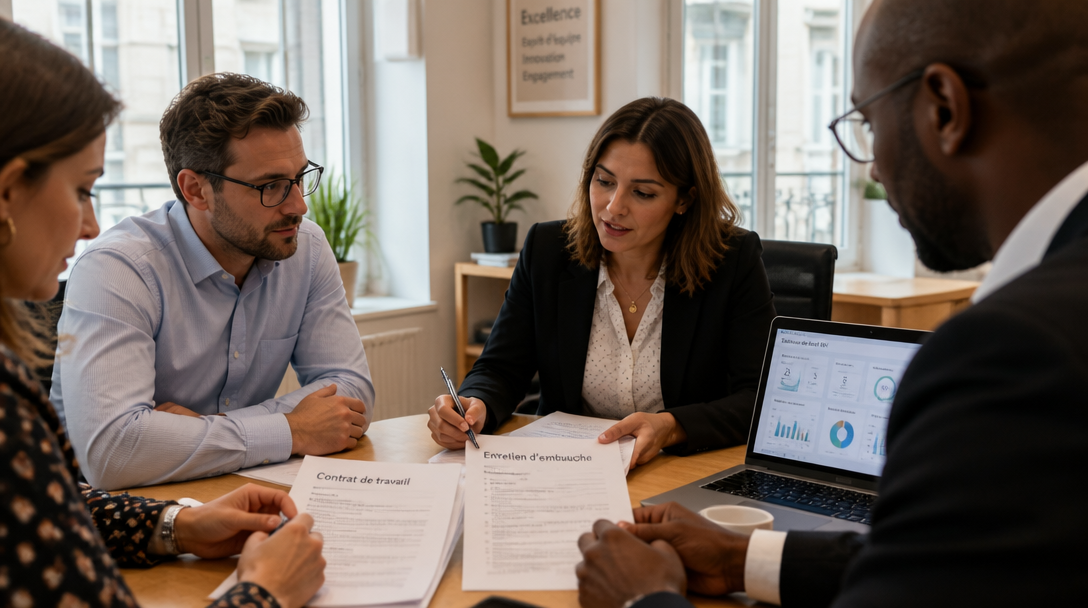 Professionnels RH présentant les métiers des ressources humaines