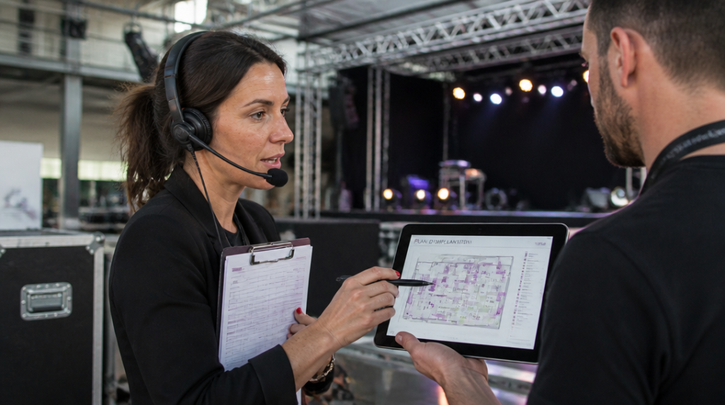 Coordination événementielle avec plan et prestataires