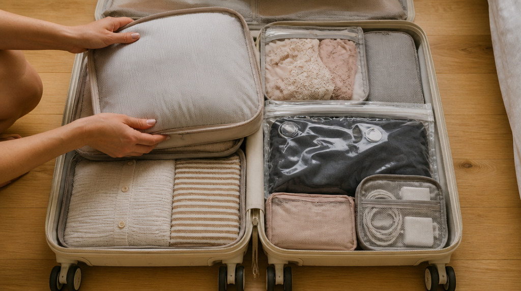 Packing cubes et pochettes pour organiser sa valise efficacement