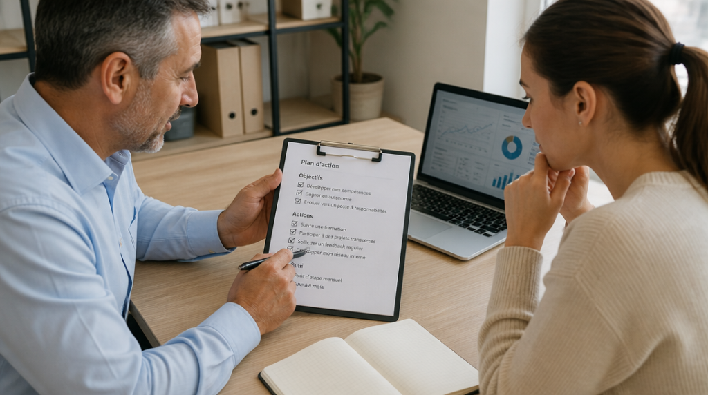 Conseiller présente un plan d’actions personnalisé clair