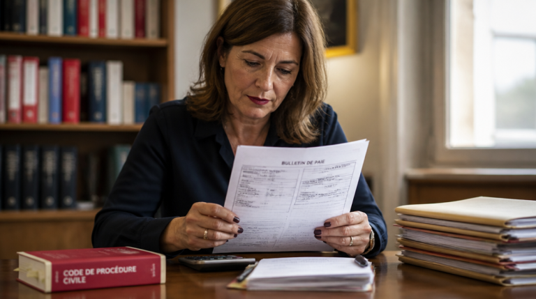 Calcul du salaire du juge d'instruction avec fiche de paie