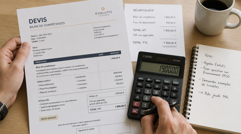 Tarifs d’un bilan de compétences et facteurs de coût