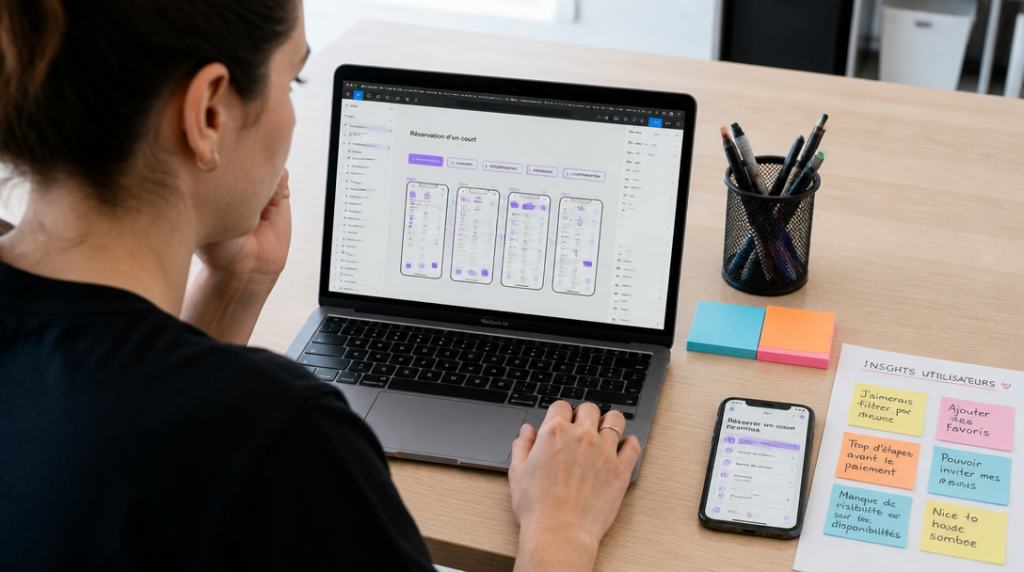 Conception UX et UI avec wireframes et prototype