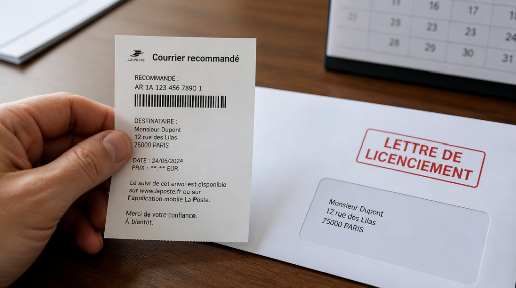 Notification du congé par recommandé, preuve de réception