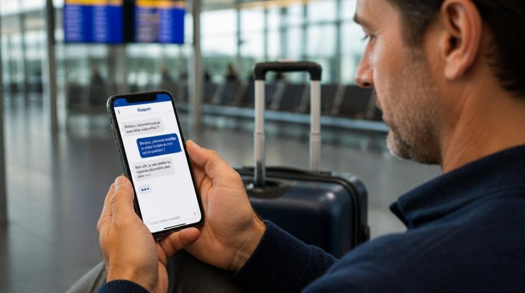 Chat en ligne pour aide réservation easyJet