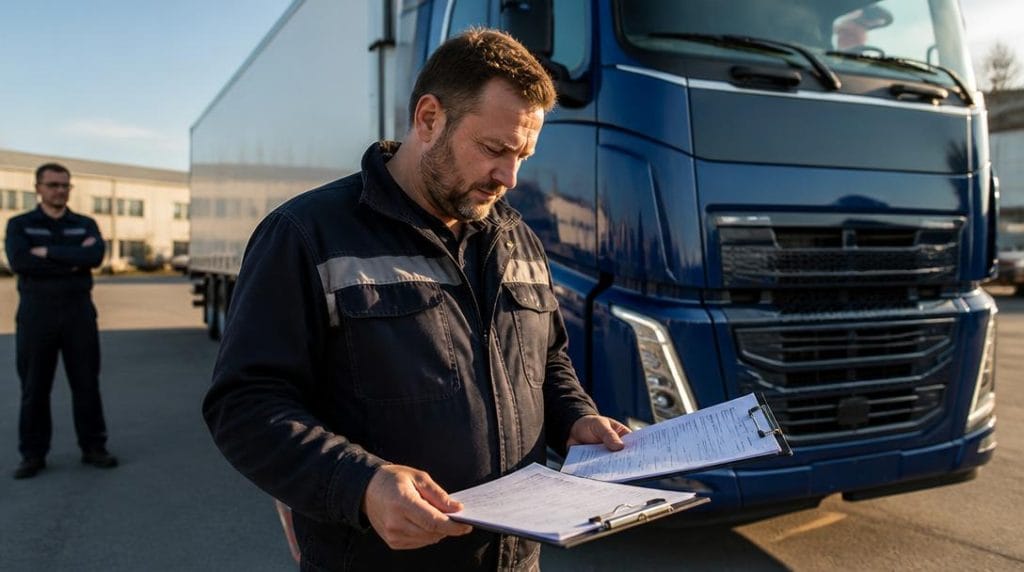 Chauffeur comparant deux offres d’emploi poids lourd