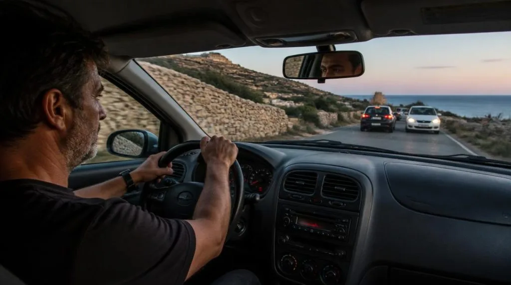 Conduite à gauche sur une route de Malte