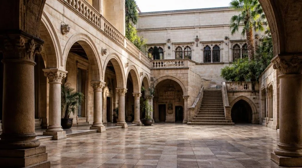 Cour du palais du Recteur à Dubrovnik