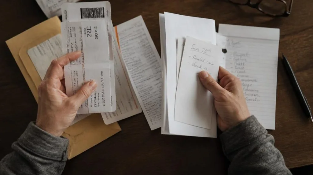 Billet et justificatifs pour réclamation de vol