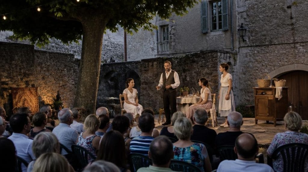 Spectacle d'été dans une cour historique