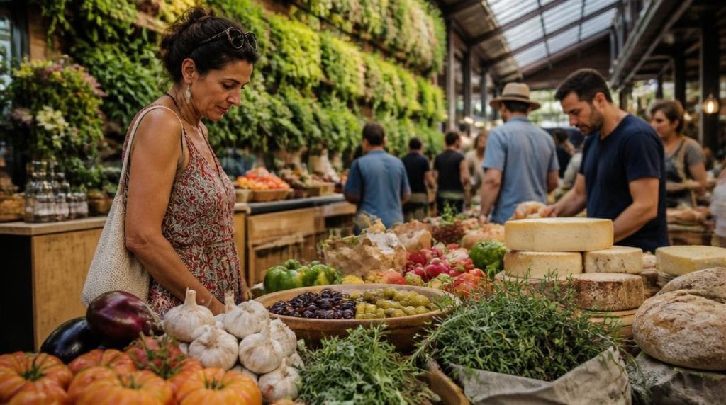 Marché couvert et produits locaux de Provence