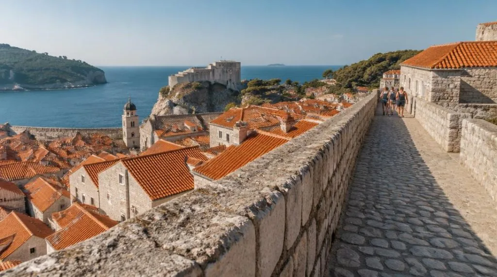 Remparts de Dubrovnik et vue sur l’Adriatique