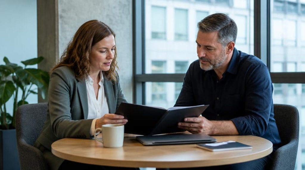Représentants du personnel en dialogue avec les RH