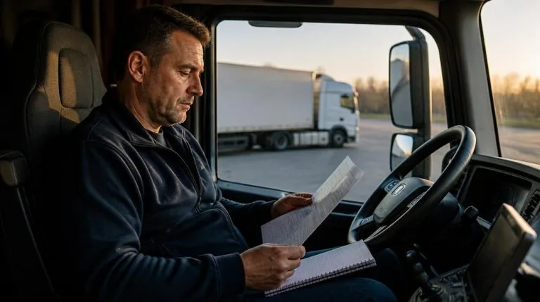 Conducteur consultant son salaire de chauffeur poids lourd