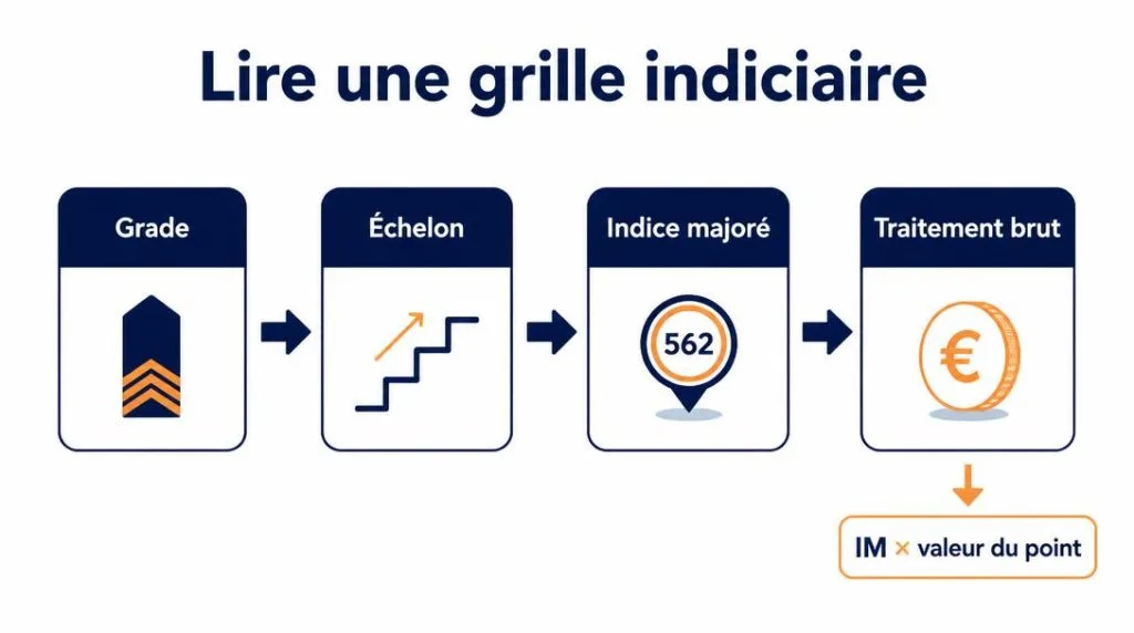 Schéma du traitement indiciaire et de l'indice majoré