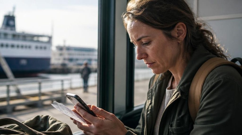 Téléphone et billet avant appel au service client
