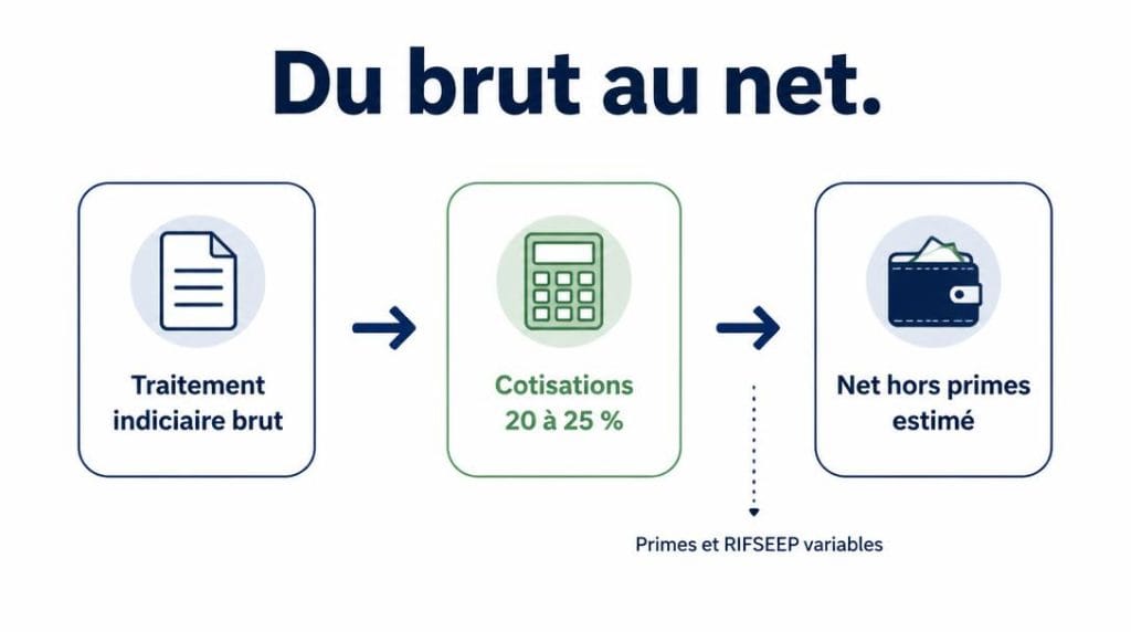 Calcul du salaire net hors primes territoriales