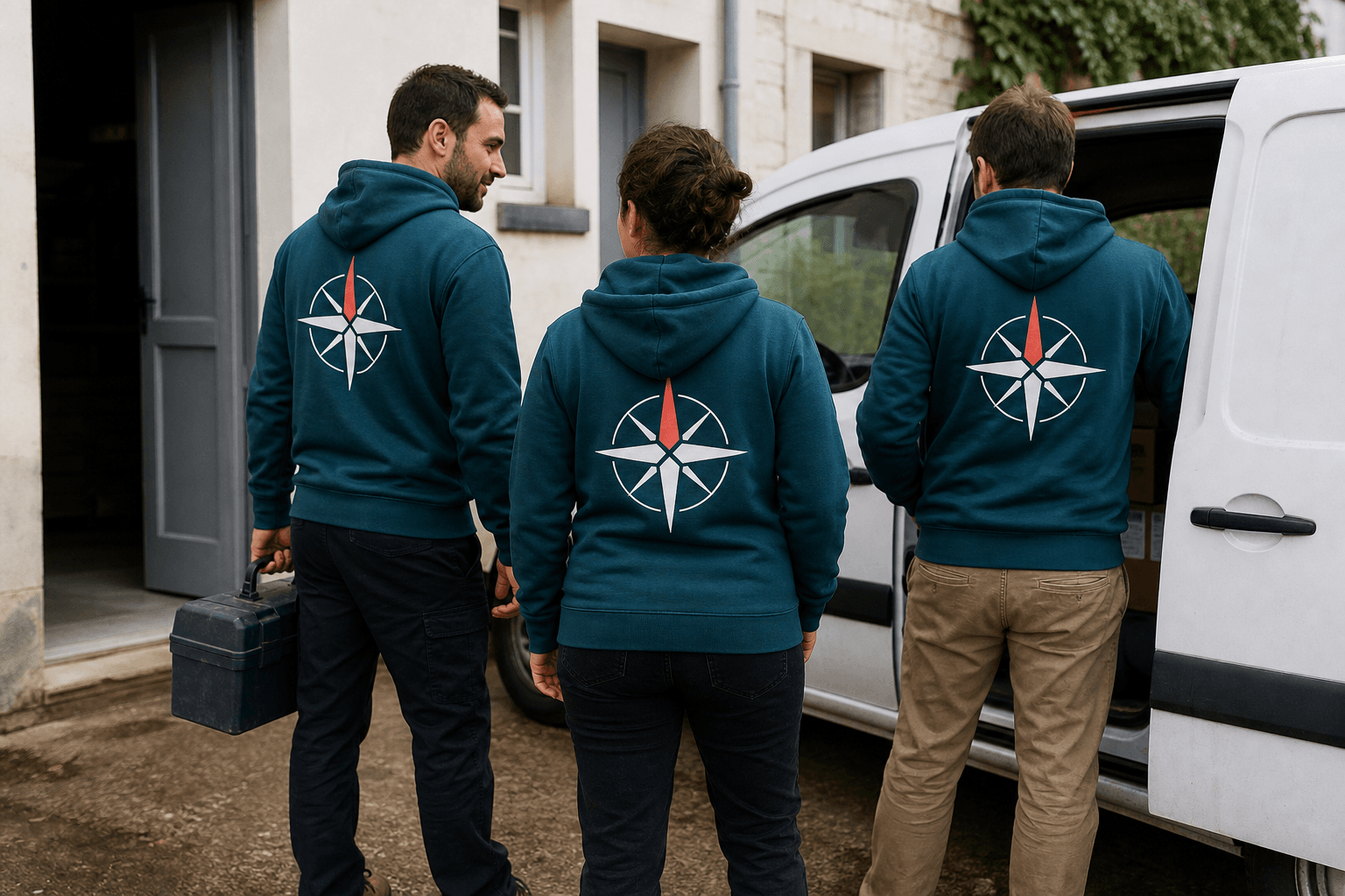 Pour une équipe qui se déplace, monte du matériel ou intervient face au public, le vêtement personnalisé doit d’abord faciliter l’identification et l’organisation. Il ne doit jamais être confondu avec un équipement de protection.
