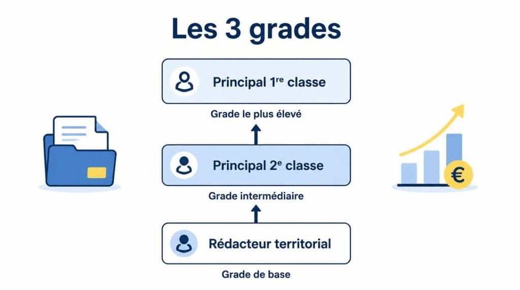 Schéma des grades rédacteur territorial catégorie B