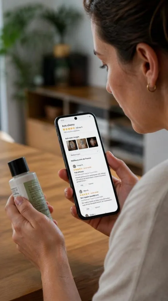 Avis clients visibles sur page e-commerce