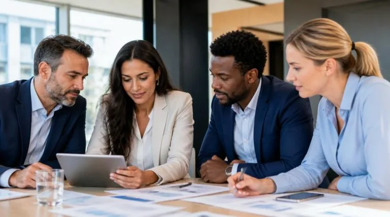 Professionnels réunis autour de dossiers Big Four