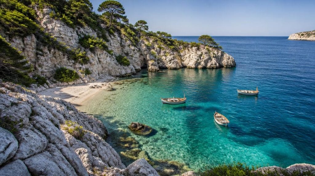 Crique méditerranéenne pour vacances en Méditerranée